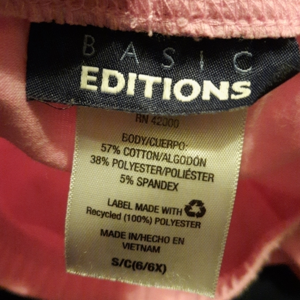 Basic Editions Pink Leggings Girls Size Small - Picture 4 of 5